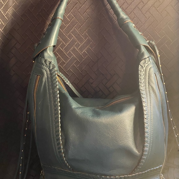 OrYANY Soft Nappa Leather Hobo Bag Purse- Michelle (Marine Blue) - Picture 3 of 6